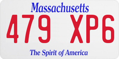 MA license plate 479XP6