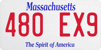 MA license plate 480EX9