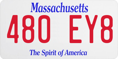 MA license plate 480EY8