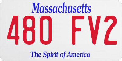 MA license plate 480FV2