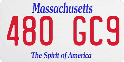 MA license plate 480GC9