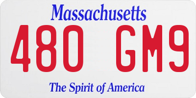 MA license plate 480GM9