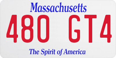 MA license plate 480GT4