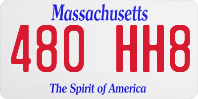 MA license plate 480HH8