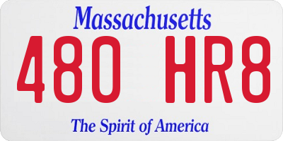 MA license plate 480HR8