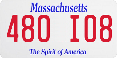 MA license plate 480IO8