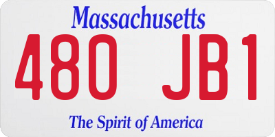 MA license plate 480JB1