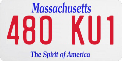 MA license plate 480KU1