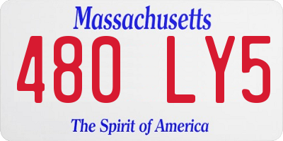 MA license plate 480LY5