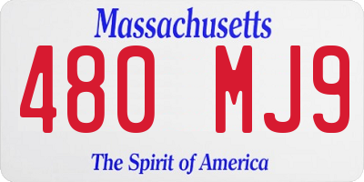 MA license plate 480MJ9