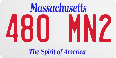 MA license plate 480MN2