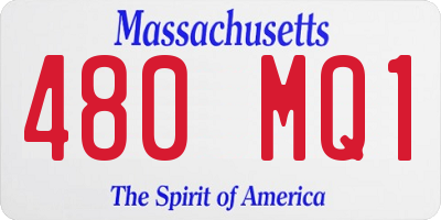 MA license plate 480MQ1