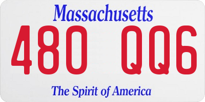 MA license plate 480QQ6