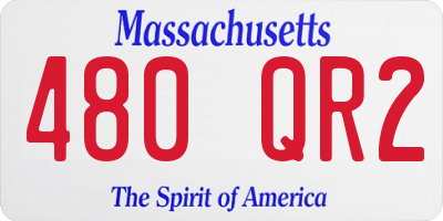 MA license plate 480QR2