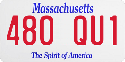 MA license plate 480QU1