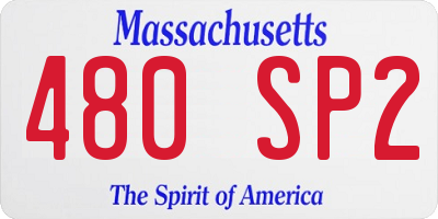 MA license plate 480SP2
