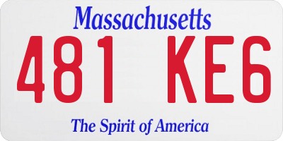 MA license plate 481KE6