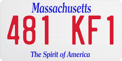 MA license plate 481KF1