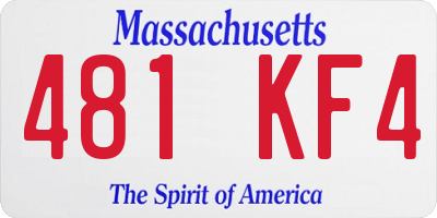 MA license plate 481KF4