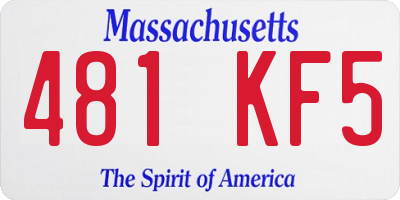 MA license plate 481KF5