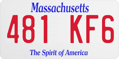 MA license plate 481KF6