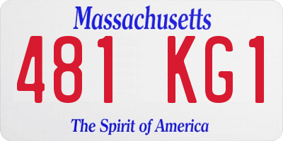 MA license plate 481KG1