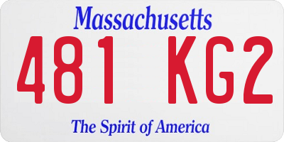 MA license plate 481KG2