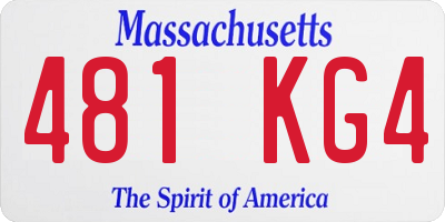 MA license plate 481KG4