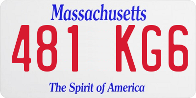 MA license plate 481KG6