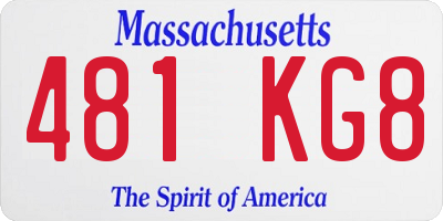 MA license plate 481KG8