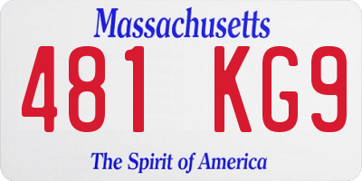 MA license plate 481KG9