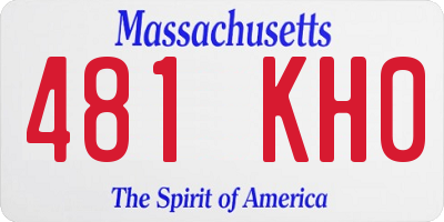 MA license plate 481KH0