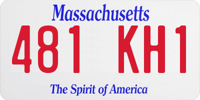 MA license plate 481KH1