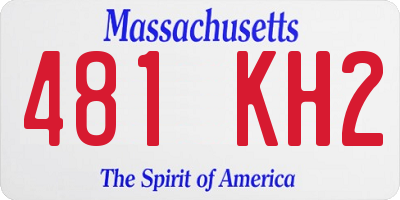 MA license plate 481KH2