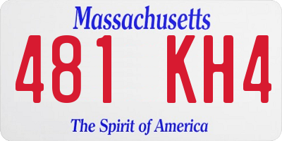 MA license plate 481KH4