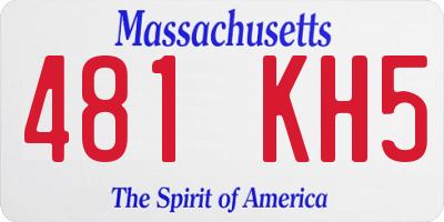 MA license plate 481KH5