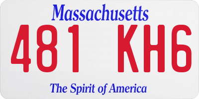 MA license plate 481KH6