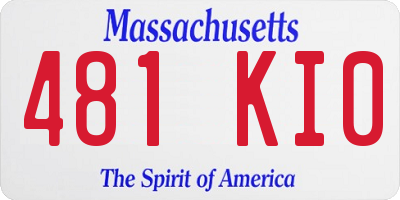 MA license plate 481KI0