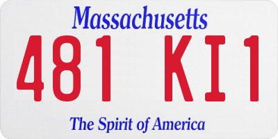 MA license plate 481KI1