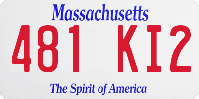 MA license plate 481KI2