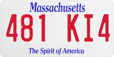MA license plate 481KI4