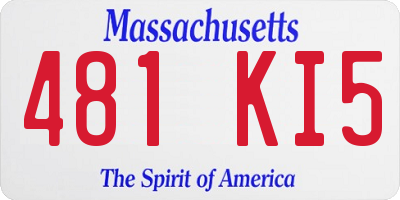 MA license plate 481KI5