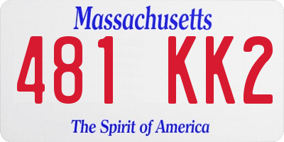 MA license plate 481KK2