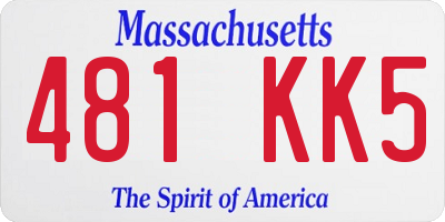 MA license plate 481KK5