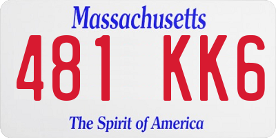 MA license plate 481KK6