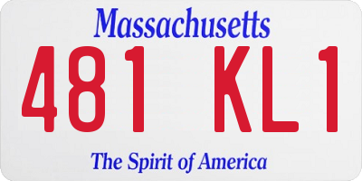 MA license plate 481KL1