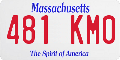 MA license plate 481KM0