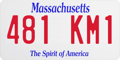 MA license plate 481KM1