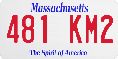MA license plate 481KM2