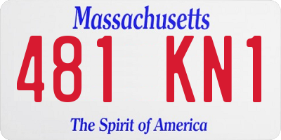 MA license plate 481KN1
